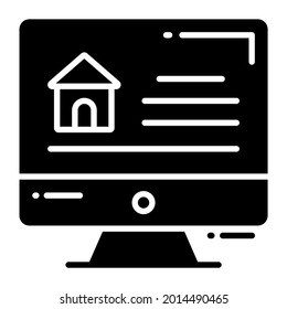 online house trendy icon, flat style isolated on white background. Symbol for your web site design, logo, app, UI.