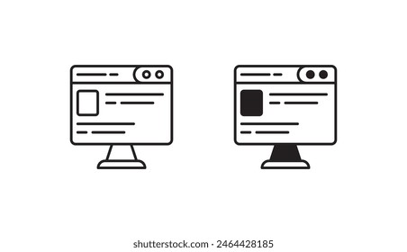 Online icon design with white background stock illustration