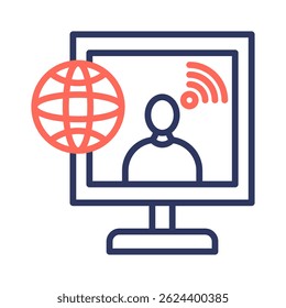 Online Icon Element For Design