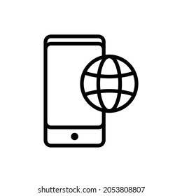 icono en línea, ilustración vectorial de iconos de internet