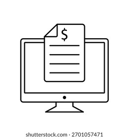 Dibujo de línea de trazos editable de contorno de icono en línea eps.