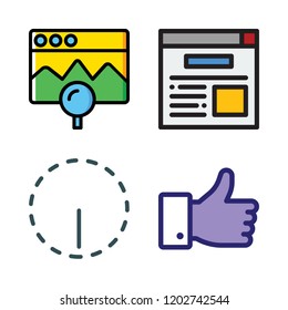 online icon set. vector set about options, like and browser icons set.