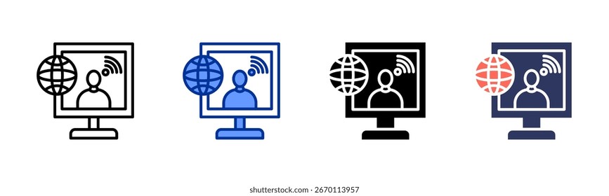 Online icon sheet multiple style collection