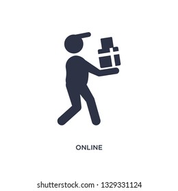 online icon. Simple element illustration from fast food concept. online editable symbol design on white background. Can be use for web and mobile.