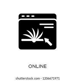 Online icon. Online symbol design from Online learning collection.