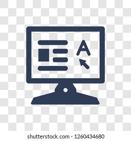 Online icon. Trendy Online logo concept on transparent background from E-learning and education collection