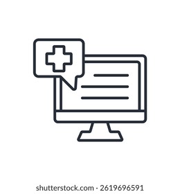 Online-Symbol. vector.Editable stroke.linear style Zeichen zur Verwendung Web-Design, logo.Symbol-Illustration.