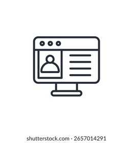 online icon. vector.Editable stroke.linear style sign for use web design,logo.Symbol illustration.