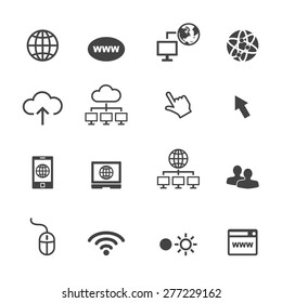 online icons, mono vector symbols