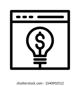 online idea vector thin line icon 