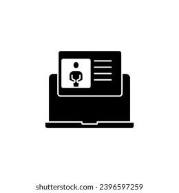 online identity concept line icon. Simple element illustration.online identity concept outline symbol design.