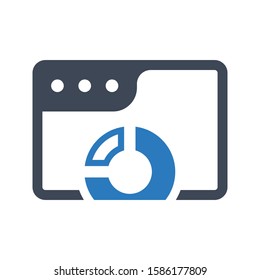 Online impression report vector icon