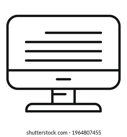 Online inclusive education icon. Outline Online inclusive education vector icon for web design isolated on white background