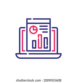 online infographic vector 2 colors style icon. EPS 10 File web analytics symbol