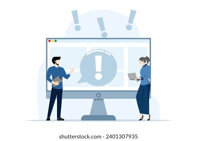 Online information center concept. Customer support, useful information, guides, frequently asked questions. Big symbol info. Modern flat cartoon style. Vector illustration on white background.