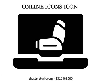 online Inhaler icon. Editable online Inhaler icon for web or mobile.