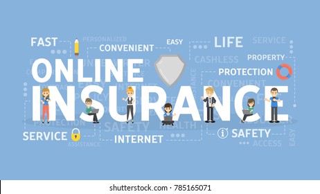 Online insurance concept illustration. Idea of safety and protection.