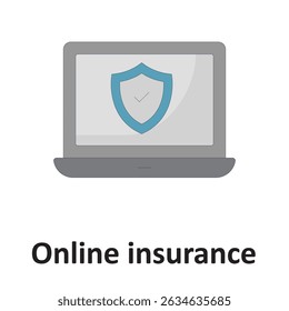 Online insurance :Vector Icon which can easily modify or edit

