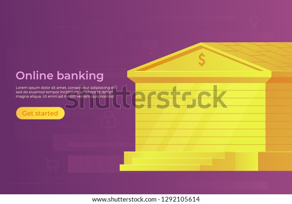 Online Internet Mobile Banking Concept Gold Royalty Free Stock Image