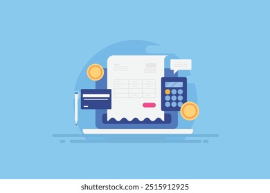 Online factuurgenerator, Online factuur verzenden, Online factuurbetaling, Zakelijk met behulp van boekhoudsoftware om factuur te onderhouden, factuurgegevens voor financiële transacties