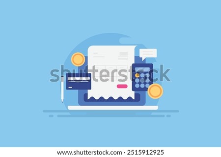 Online invoice generator, Sending online invoice, Online bill payment, Business using accounting software to maintain bill, invoice financial transaction data