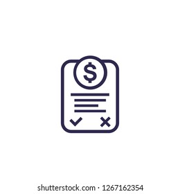 Online invoice icon