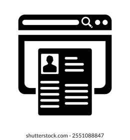 Online job application Vector Icon