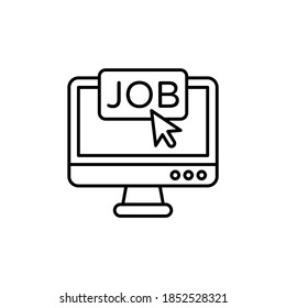 Online Job icon in vector. Logotype