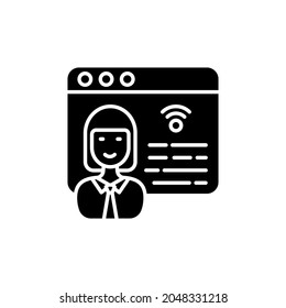 Online Job icon in vector. Logotype