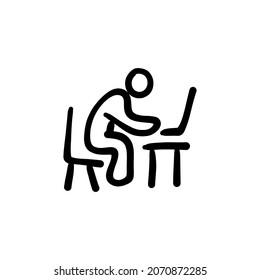 online job icon in vector. Logotype - Doodle