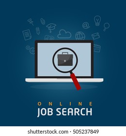 Online Job Search Illustration