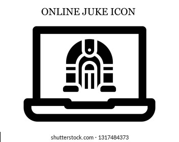 online Jukebox icon. Editable online Jukebox icon for web or mobile.