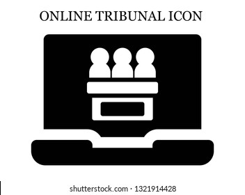 online Jury icon. Editable online Jury icon for web or mobile.