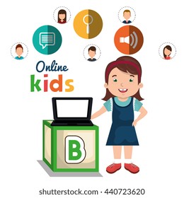 online kids design, vector illustration eps10 graphic 