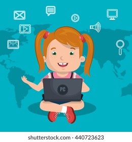 online kids design, vector illustration eps10 graphic 