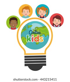 online kids design, vector illustration eps10 graphic 