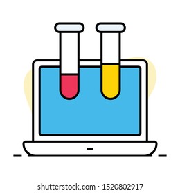online lab colour line vector icon