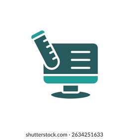 ícone de laboratório online. vetor.Editável traço.sinal de estilo linear para usar web design,ilustração logo.Symbol.