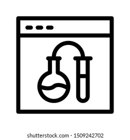 online lab thin line vector icon