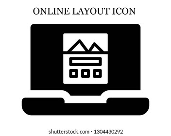 online Landing page icon. Editable online Landing page icon for web or mobile.