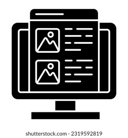 Online-Landschaftssymbol, bearbeiteter Vektorgrafik 