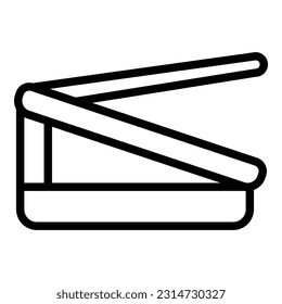 Online laptop stand icon outline vector. Best work. Good office