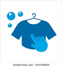 online laundry shop logo vector graphic