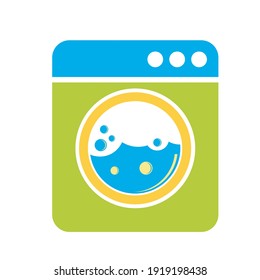 online laundry shop logo vector graphic