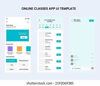 Online Learning App Mobile UI Design. Responsive App Design For Mobile And Website Mobile Application.