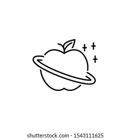Online learning apple simple line icon