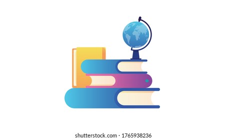 Online learning background. Modern illustration slider site page. Training anywhere in the world web banner. The concept of learning without leaving the bed. Get knowledge of online design vector.