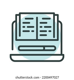 Online learning black line icon. Self development. Pictogram for web page.