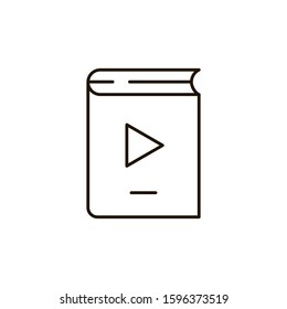 Online learning book linear icon