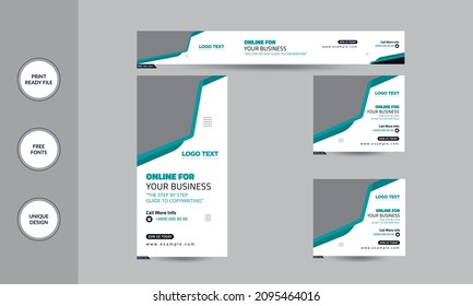 Online Learning Business Course Banner Template, Digital marketing agency.
